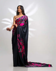 ETHNIC FUSION PRINTED BATIK INSPIRED SILK SAREE