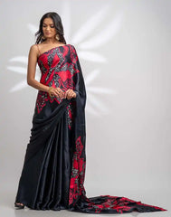 ETHNIC FUSION PRINTED BATIK INSPIRED SILK SAREE