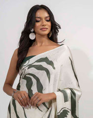 ETHNIC FUSION PRINTED BATIK INSPIRED SILK SAREE