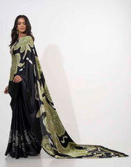 ETHNIC FUSION PRINTED BATIK INSPIRED SILK SAREE