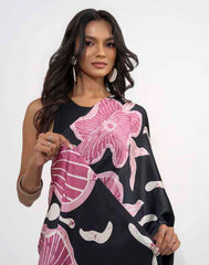 ETHNIC FUSION PRINTED BATIK INSPIRED SILK SAREE