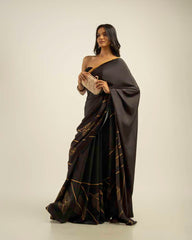 ETHNIC FUSION PRINTED BATIK INSPIRED SILK SAREE