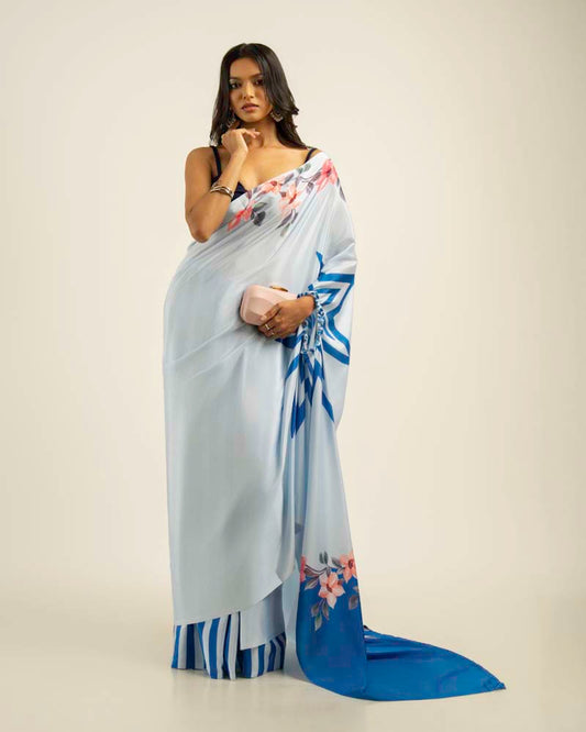 Ethnic Fusion Free Hand Saree