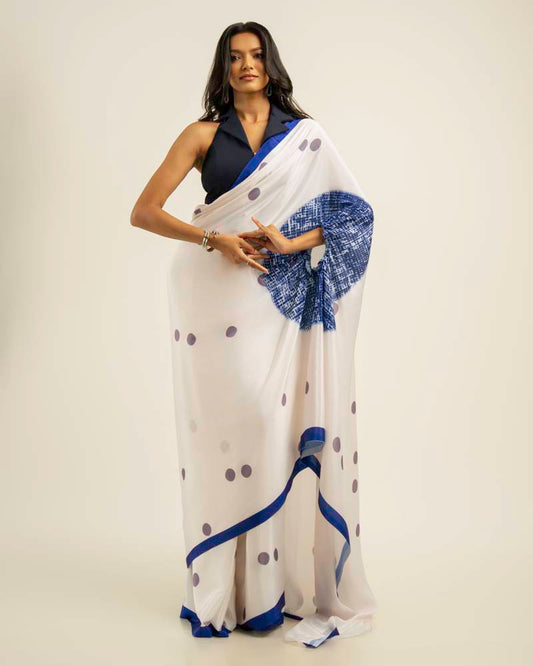 Ethnic Fusion Free Hand Saree