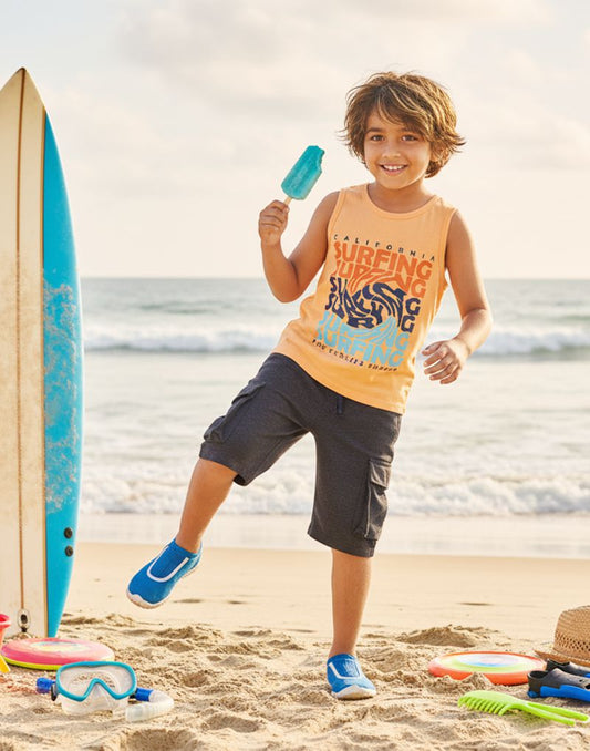 BOYS SLEEVELESS T - SHIRT