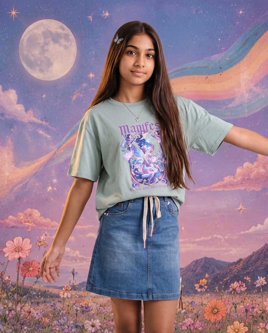 GIRL'S GRAPHIC PRINTED T - SHIRT