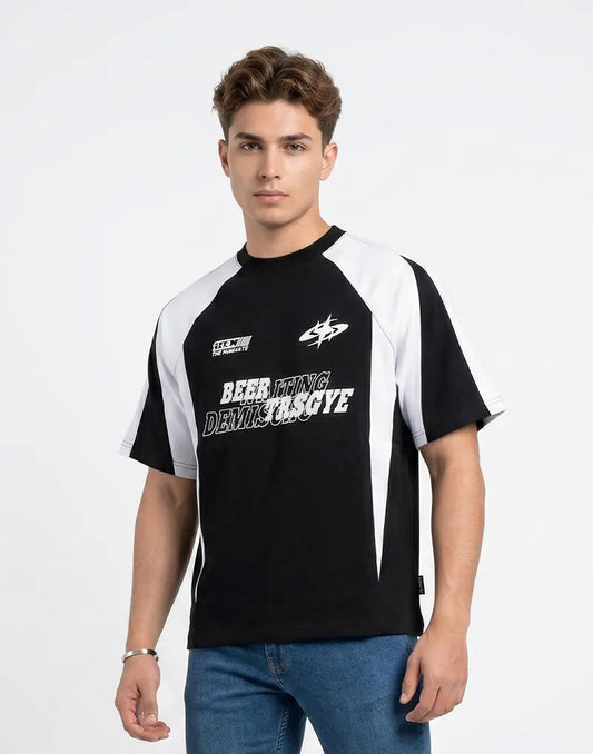 JOBBS GRAPHIC PRINTED OVERSIZED T - SHIRT