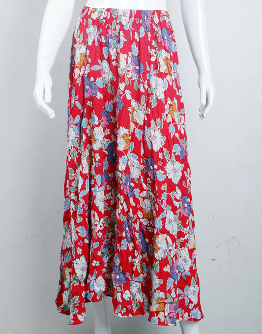 Womens Floral Printed Maxi Skirt