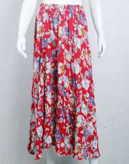 Womens Floral Printed Maxi Skirt