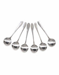 Long Handle Spoon Stainless Steel - 6pcs