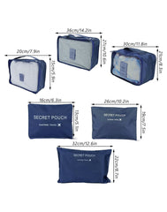 6pcs Luggage Travel Organizers For Suitcase