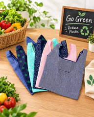 Foldable Shopping Recycle Grocery Eco Bag Travel Pouch