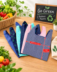 Foldable Shopping Recycle Grocery Eco Bag Travel Pouch
