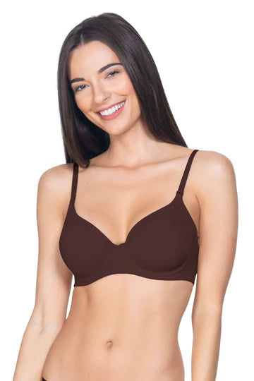 Amante Smooth Moves Bra-BRA10605 Bitter Chocolate
