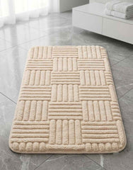 Plush Bedside Mats Non-slip Rectangular Carpet