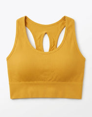 Women's padded cotton sports bra