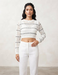 LONG SLEEVE CROP TOP
