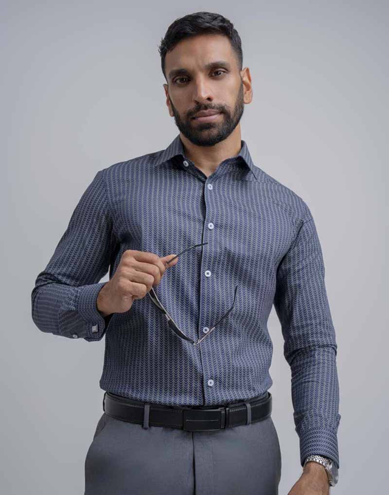 JOBBS PRINTED FORMAL SHIRT