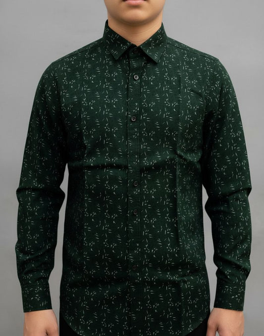 MENS LONG SLEEVE PRINTED SHIRT