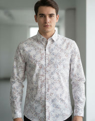 MENS LONG SLEEVE PRINTED SHIRT