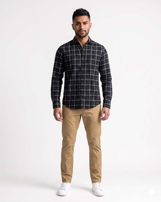 JOBBS LONG SLEEVE CHECK SHIRT