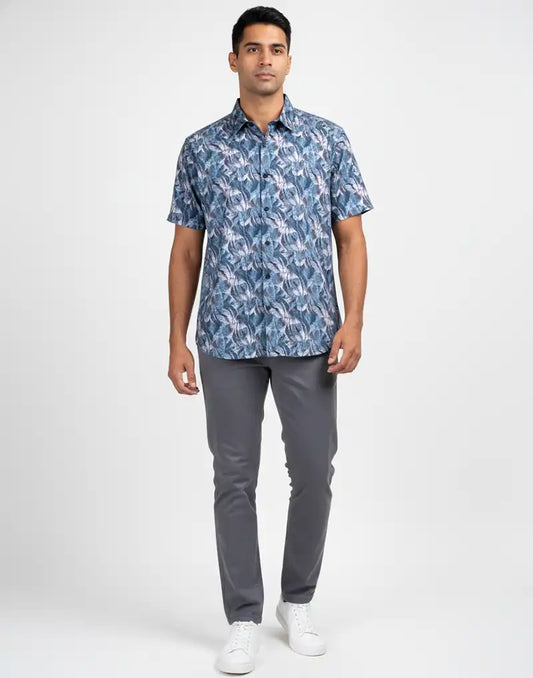 MEN'S SHORT SLEEVE PRINTED  SHIRT