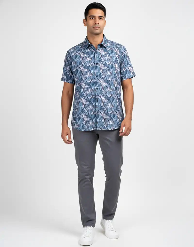 MEN'S SHORT SLEEVE PRINTED  SHIRT