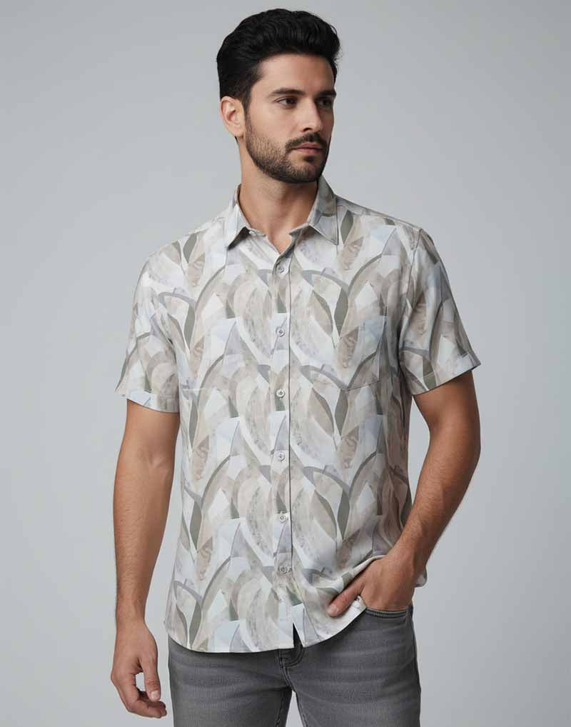 JOBBS SHORT SLEEVE PRINTED  SHIRT