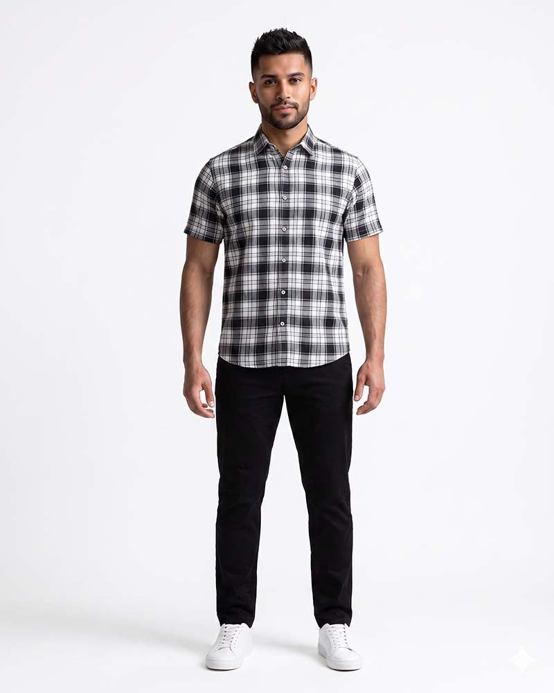 JOBBS SHORT SLEEVE CHECK SHIRT