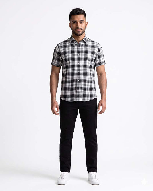 JOBBS SHORT SLEEVE CHECK SHIRT