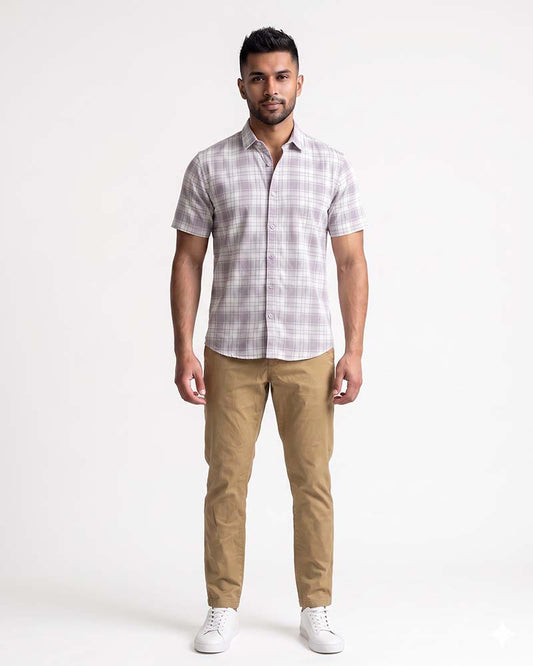 JOBBS SHORT SLEEVE CHECK SHIRT