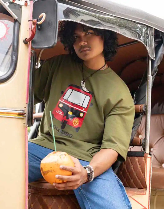 AMAZING LANKA GRAPHIC PRINTED OVERSIZED T - SHIRT