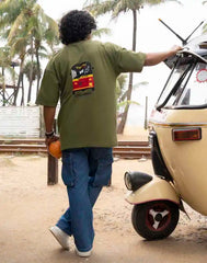 AMAZING LANKA GRAPHIC PRINTED OVERSIZED T - SHIRT