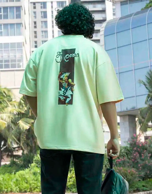 AMAZING LANKA GRAPHIC PRINTED OVERSIZED T - SHIRT