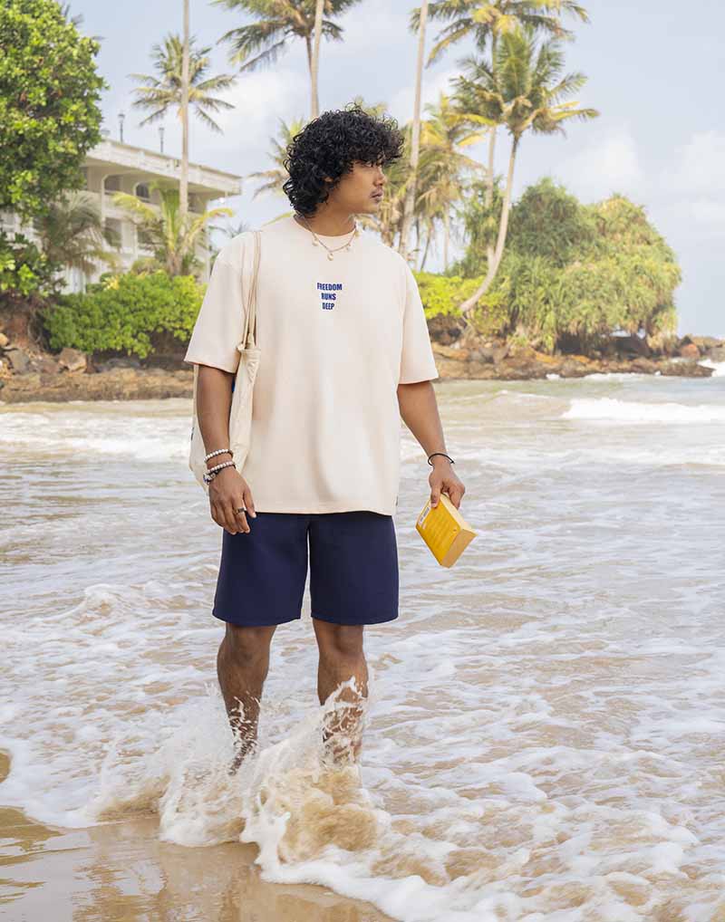 AMAZING LANKA GRAPHIC PRINTED OVERSIZED T - SHIRT