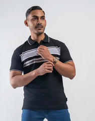 BIGG BOSS STRIPED POLO T - SHIRT