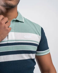 BIGG BOSS STRIPED POLO T - SHIRT