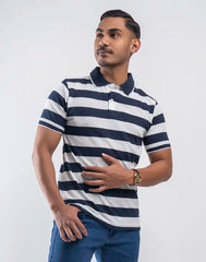 JOBBS STRIPED POLO T - SHIRT