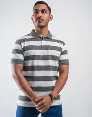 JOBBS STRIPED POLO T - SHIRT