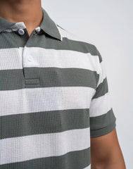 JOBBS STRIPED POLO T - SHIRT