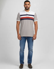 BIGG BOSS STRIPED POLO T - SHIRT