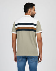 BIGG BOSS STRIPED POLO T - SHIRT