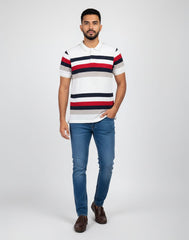 BIGG BOSS STRIPED POLO T - SHIRT
