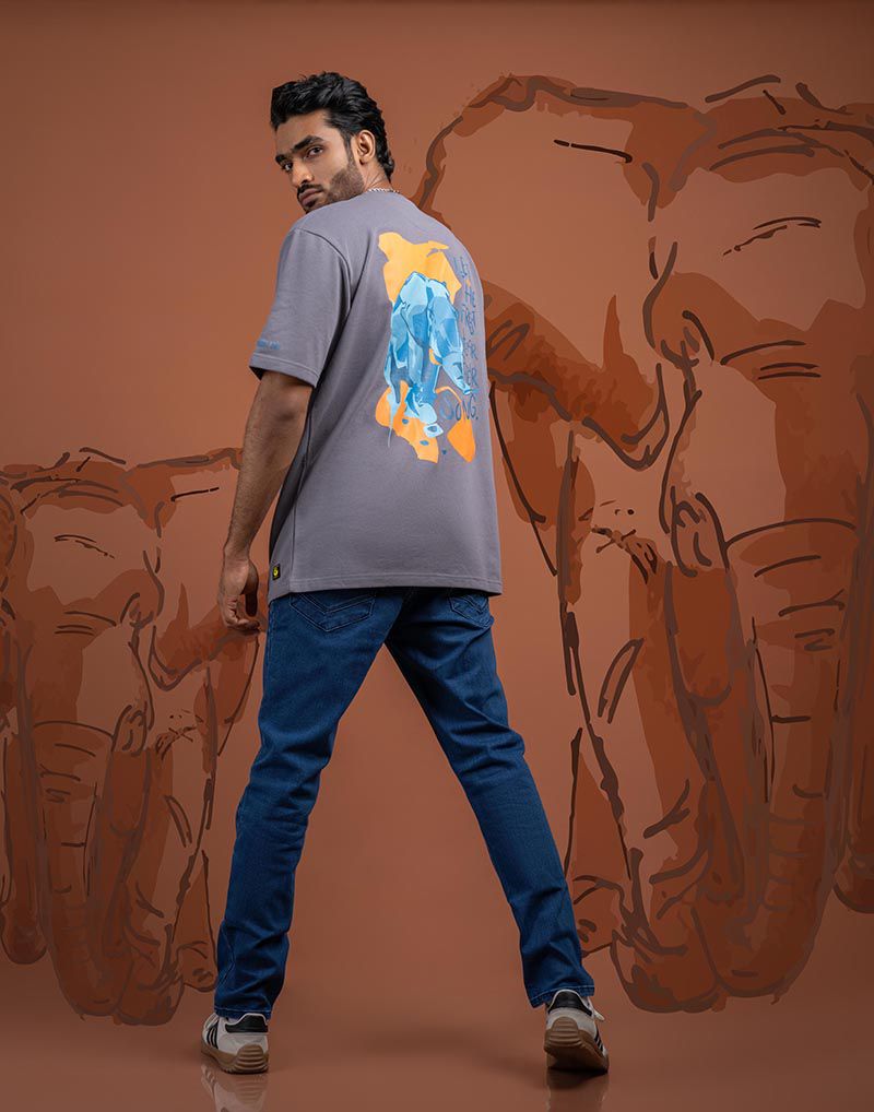 AMAZING LANKA CREW NECK TYPO GRAPHIC T - SHIRT