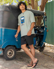 GRAPHIC PRINTED OVERSIZED T - SHIRT