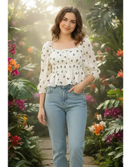 AMANI CASUAL PRINTED BLOUSE