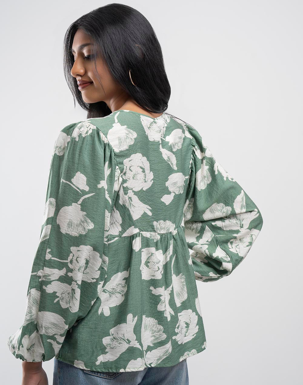 LADIES FLORAL PRINTED BLOUSE TOP
