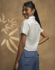 GIVO SHORT SLEEVE CROP SHIRT