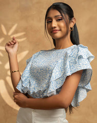 GIVO FRILL CROP TOP