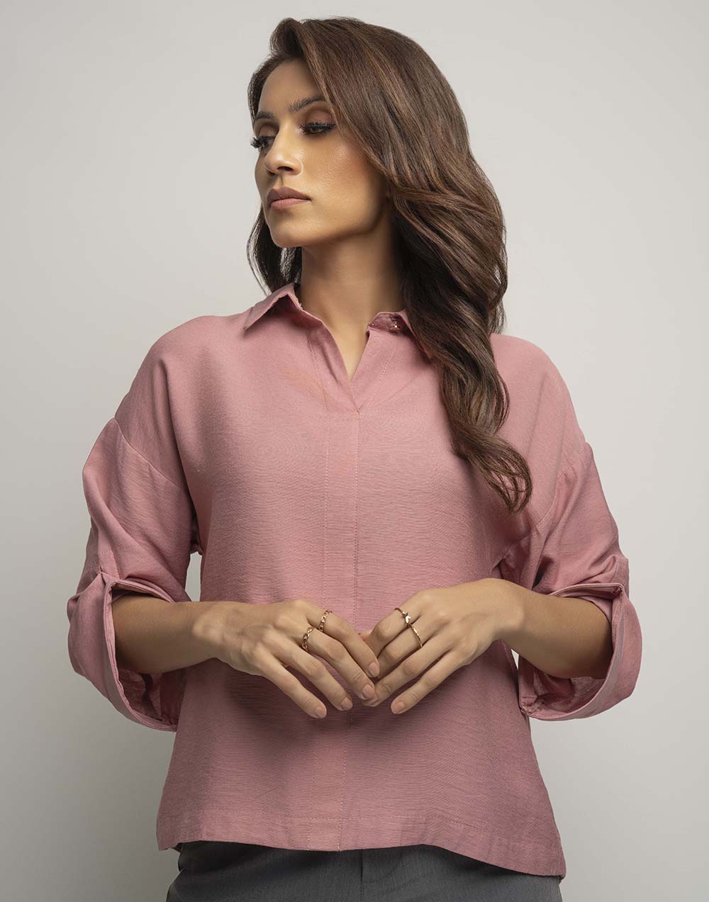 AMANI COLLARED TOP